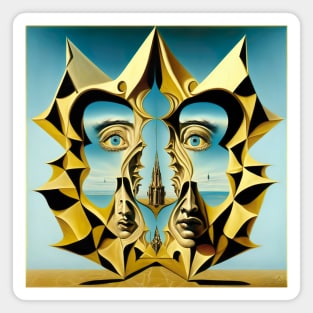[AI Art] Symmetry, inspired by the works of Salvador Dali Magnet